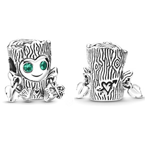 Charm Sterling silver 925 Cute tree creature bead on bracelet film Charm Sterling silver 925 Cute tree creature bead on bracelet film