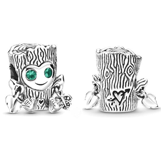 Charm Sterling silver 925 Cute tree creature bead on bracelet film