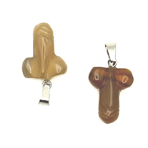Carnelian Penis for happiness, natural stone pendant hand cut approx. 11 x 22 mm, Teach us here and now