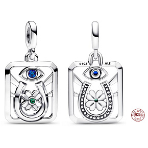 Charm Sterling Silver 925 Tarot Card - Mini Medallion, Pendant Bracelet Symbol