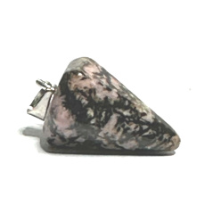 Rhodonite pendulum natural stone 2,2 cm, stone of forgiveness