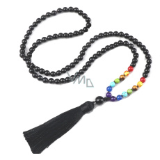 108 Mala 7 chakra necklace Onyx mat meditation jewelry, natural stone, knotted tassel, bead 6 mm 108 Mala 7 chakra necklace Onyx mat meditation jewelry, natural stone, knotted tassel, bead 6 mm