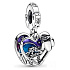 Charm Sterling silver 925 Disney Pixar Wall-E & Eve 2in1, movie bracelet pendant