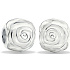 Charm Sterling Silver 925 White Rose in Bloom, Bead for Nature Bracelet