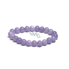 Angelit purple bracelet elastic natural stone, ball 8 mm / 16 -17 cm, peace stone