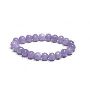 Angelit purple bracelet elastic natural stone, ball 8 mm / 16 -17 cm, peace stone