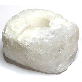 Crystal Candlestick raw natural stone 110 x 110 x 60 mm 1 piece, stone stones