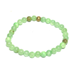 Jade green bracelet elastic natural stone, ball 6 mm / 16 - 17 cm Jade green bracelet elastic natural stone, ball 6 mm / 16 - 17 cm