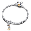 Charm Sterling silver 925 Disney 100. anniversary of Donald Duck, bracelet pendant