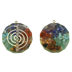 Orgonite amulet, energy generator 3,5 cm on waxed cord 60 cm