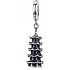 Sterling silver 925 Chinese Tower, travel bracelet pendant