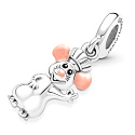 Charm Sterling silver 925 Disney Remy rat, bracelet pendant