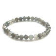 Labradorite bracelet elastic natural Fazet 6 mm/16 - 17 cm, stone of dreams come true