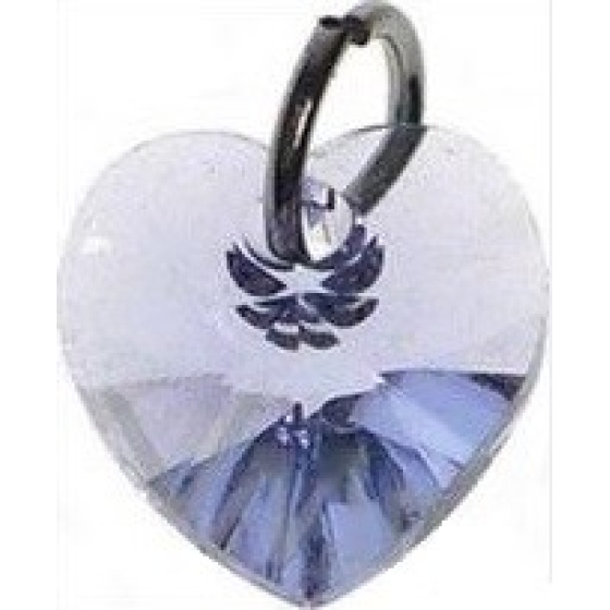 Swarovski Elements heart pendant light purple 10 mm 1 piece