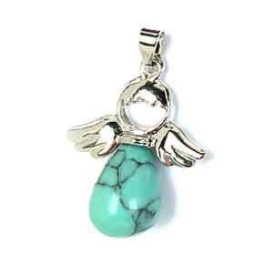 Tyrkenite Angel pendant natural stone 4,2 x 3 cm, stone of young people, looking for a life goal