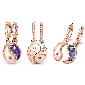 Sterling silver 925 Yin & Yang, divisible pendant symbol