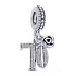 Charm Sterling silver 925 70 anniversary, rose pendant on bracelet