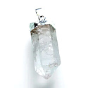 Crystal spike in metal pendant natural stone 3,5 - 4,5 cm 1 piece, stone stones