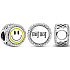 Sterling silver 925 Talisman sparkly smiley bead on bracelet symbol