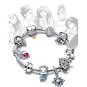Charm Sterling silver 925 Princess Tiana and frog, bead on bracelet film