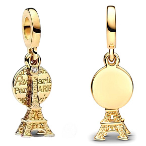 Charm Sterling silver 925 Paris Eiffel Tower 2in1, travel bracelet pendant