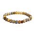 Crazy Agate elastic bracelet natural stone, 6 mm bead / 16 - 17 cm, brings success into life