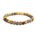 Crazy Agate elastic bracelet natural stone, 6 mm bead / 16 - 17 cm, brings success into life