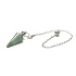 Avanturine green pendulum natural stone 3,5 cm + chain with ball 18 cm, lucky stone