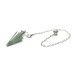 Avanturine green pendulum natural stone 3,5 cm + chain with ball 18 cm, lucky stone