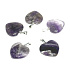 Amethyst Heart Pendant natural stone 20 mm, stone of kings and bishops