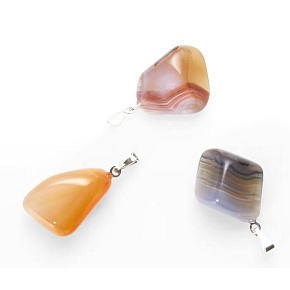 Agate natur Troml pendant natural stone, 2,2 - 3 cm, 1 piece Agate natur Troml pendant natural stone, 2,2 - 3 cm, 1 piece