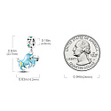 Sterling Silver 925 Luminous - Zodiac Sign Taurus, Bracelet Pendant