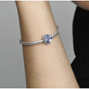 Sterling silver 925 Santa and reindeer charm, Christmas bracelet bead
