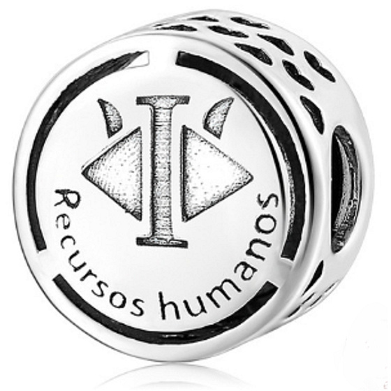 Charm Sterling silver 925 Human Resources, bead on bracelet employment