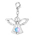Guardian angel pendant with coloured bead 29 x 37 mm
