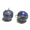 Sodalite apple of knowledge pendant, natural stone 2,7 x 15 mm, communication stone