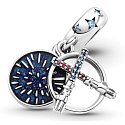 Charm Sterling silver 925 Marvel Star Wars Lightsaber 2in1, bracelet pendant