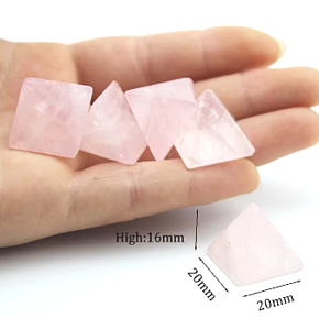 Rose Quartz Pyramid natural stone 2 x 2 x 1.6 cm cleanses - energy - harmony - emotions 1 piece, stone of love Rose Quartz Pyramid natural stone 2 x 2 x 1.6 cm cleanses - energy - harmony - emotions 1 piece, stone of love
