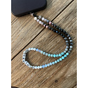 Protection, love, optimism, energy - Clara collection, mobile phone pendant against loss natural stone bead 6 mm / approx. 41 cm