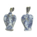 Sodalite Angel guardian pendant natural stone hand cut 2 - 2,2 cm, communication stone