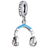 Charm Sterling silver 925 Earrings blue, pendant on bracelet interests