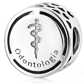 Charm Sterling silver 925 Dentistry bead on bracelet job