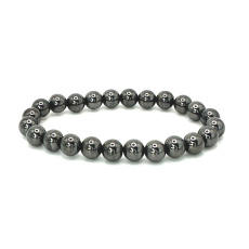 Magnetovec slimming magnetic bracelet elastic natural stone, ball 8 mm / 16 - 17 cm