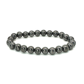 Magnetovec slimming magnetic bracelet elastic natural stone, ball 8 mm / 16 - 17 cm