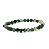 Agate green moss bracelet elastic natural stone, ball 6 mm / 16 - 17 cm, symbolizes the element of earth
