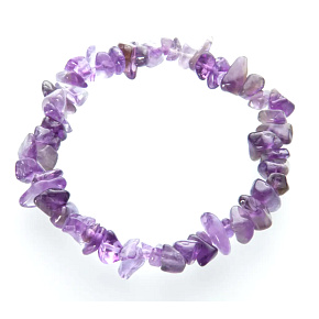 Amethyst bracelet natural stone 19 cm, stone of kings and bishops