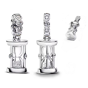 Charm Přesýpací hodiny„This Moment, přívěsek na náramek, symbol času