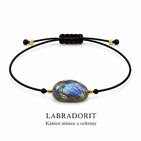 Labradorit – Síla minerálů | Nastavitelný šňůrkový náramek | Symbol nových možností
