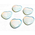 Opalite Hmatka, healing gemstone in the shape of a heart synthetic stone 3 cm 1 piece, stone of wishes and hope