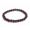 Garnet bracelet elastic natural stone, ball 6 mm / 16 - 17 cm, stone of fire, love